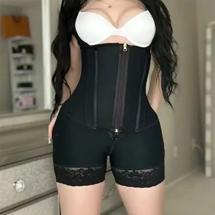 Faja colombienne à 13 baleines en acier, haute compression, pour le contrôle du ventre, gaine aminci