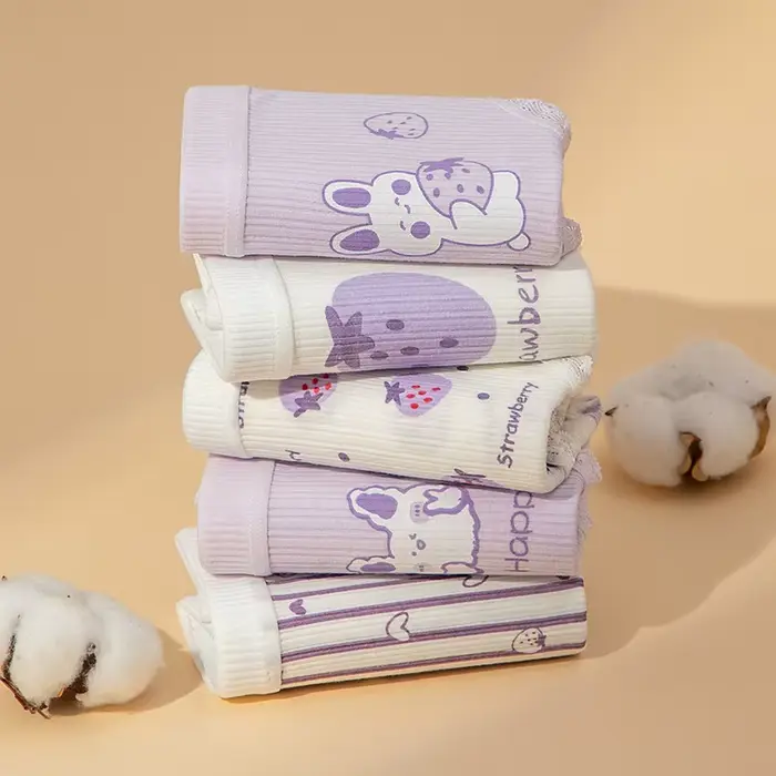 spodná bielizeň dámska bavlna a elastan, nohavičky nohavičky s karikatúrami pre ženy a dievčatá, elegancia a pohodlie pre špeciálne príležitosti