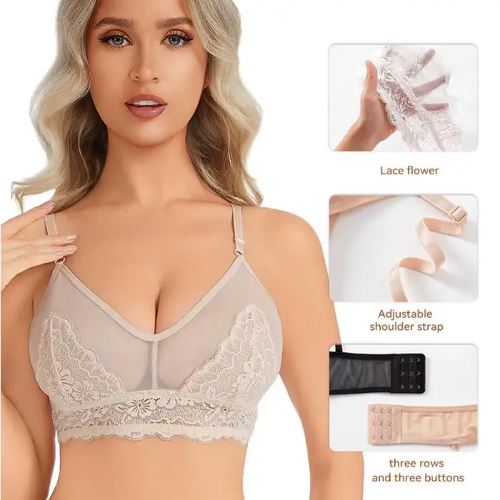 Sexy čipkovaná podprsenka pre ženy