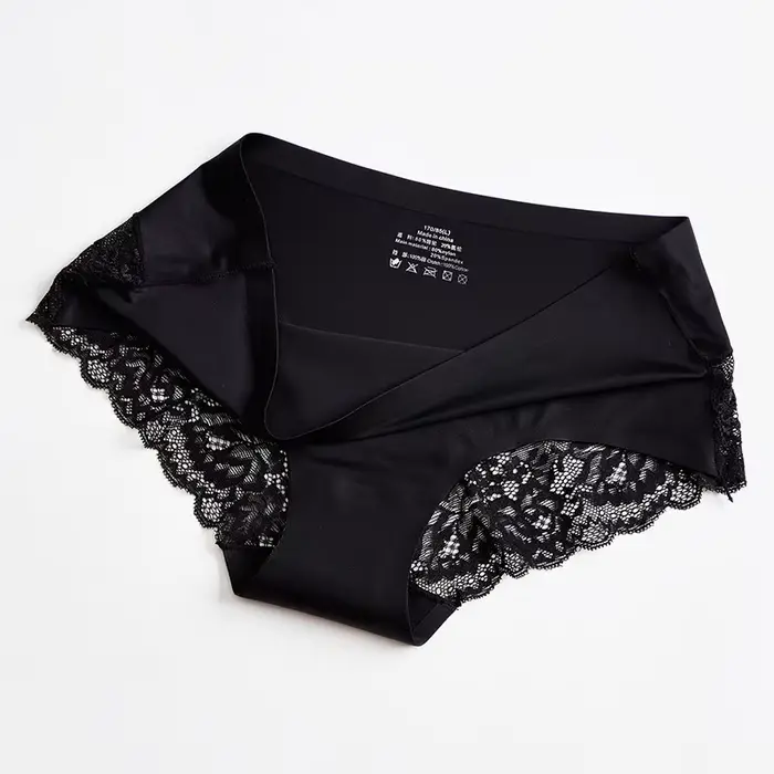 1 pièces culottes pour femme sous-vêtements sans couture Sexy dentelle slips solide femme culottes s