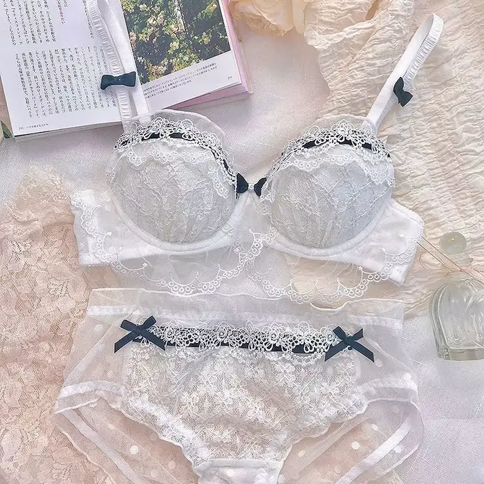 Sexy Lolita podprsenka set pre malé prsia bez drôtu