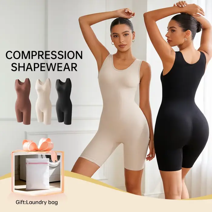 Lingerie féminine avec effet push-up, contrôle de la taille, larges manches pour stabilité et ouverture frontale pour confort quotidien
