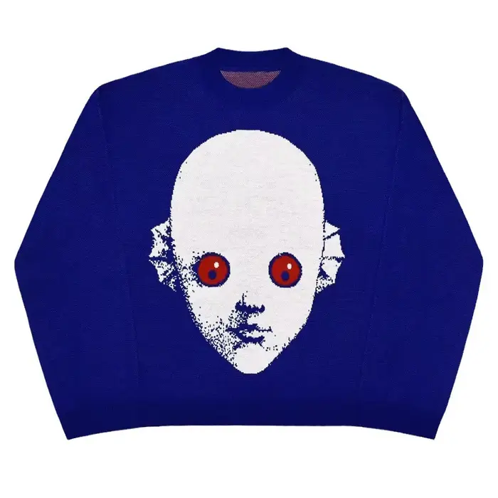 Y2K zimný sveter s grafikou Streetwear pre ženy Vintage