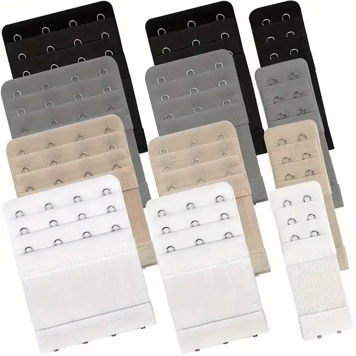 4 kus podprsenka rozšírenia 2 háčiky / 3 háčiky / 4 háčiky elastické podprsenka popruh predĺženie podprsenka popruh pre ženy veľké veľkosti mäkké a comfortabl