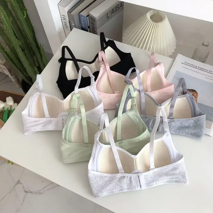 Soutien-gorge pour jeunes filles, 3 pièces, couleurs aléatoires, sous-vêtements pour filles, soutien
