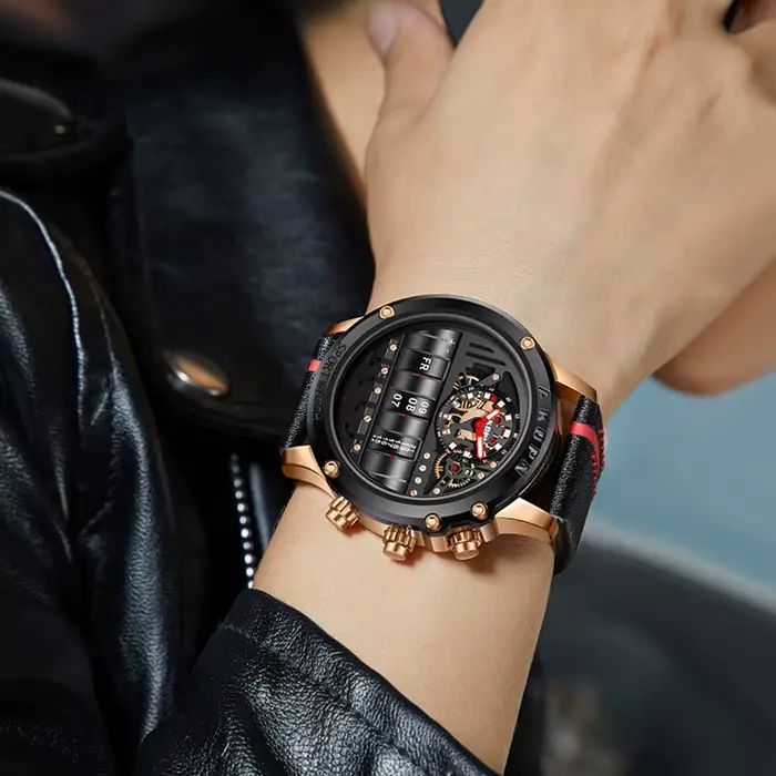 Montre à Quartz électronique de luxe pour hommes montres d'affaires hommes créatifs montre-bracelet 