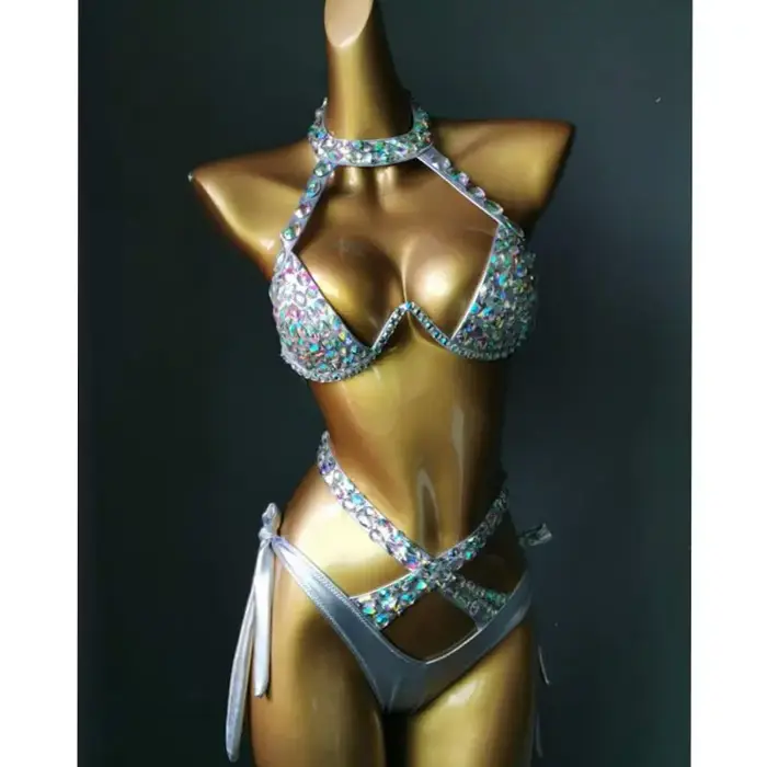 Ensemble de bikini en cristal de diamant pour femmes, costume de vacances Vénus, maillot de bain Bli