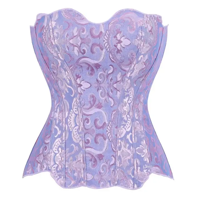 Vintage viktoriánsky korzet a bustier pre ženy, v žakáru, s plastovými veľrybami, korzet