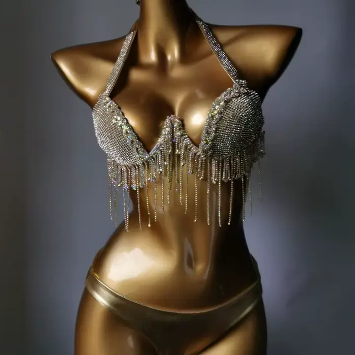 Krištáľové bikiny s tyčinkou