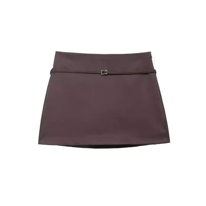 Culottes courtes pour femme, mode printemps, polyvalentes, simples, solides, avec ceinture décorativ