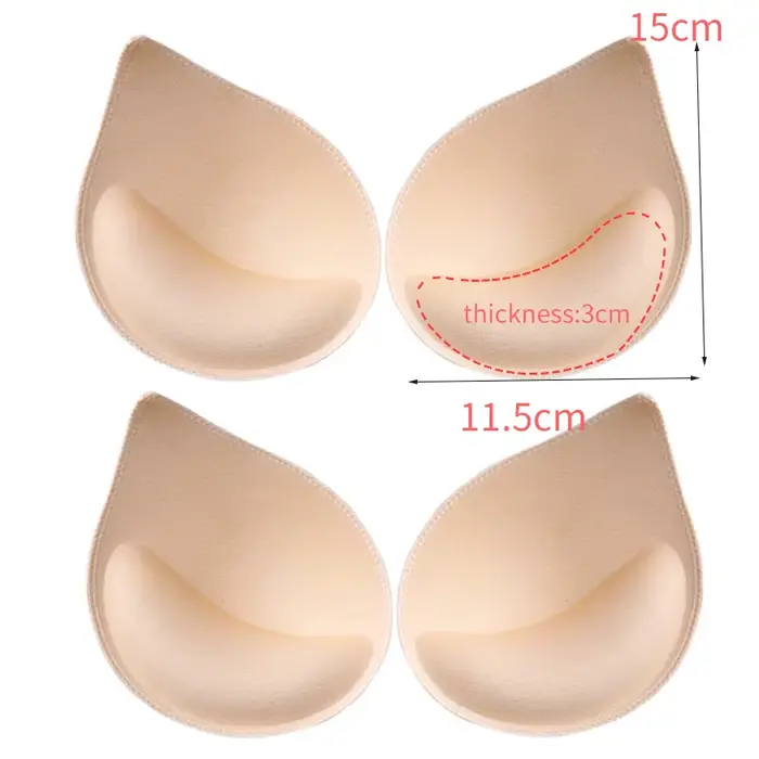 Sexy podprsenka vankúše pre ženy, 6 kusov, 3 páry, odnímateľné polstrovanie, hrudník Enhancer, Push Up čiapky pre plavky, Bikini