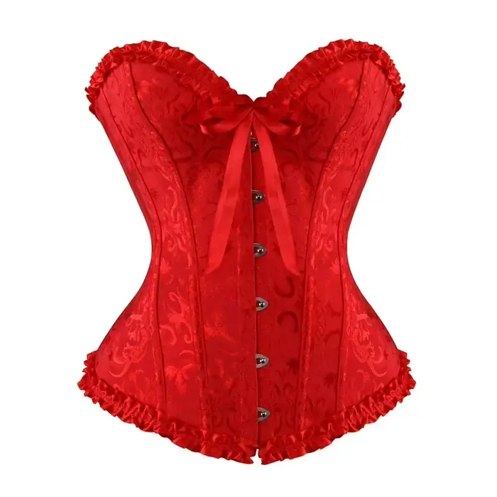 Ročník kvetinová čipka Bustier pre ženy gotický štýl Overbust Polyesterspandex špeciálne príležitosti a denné