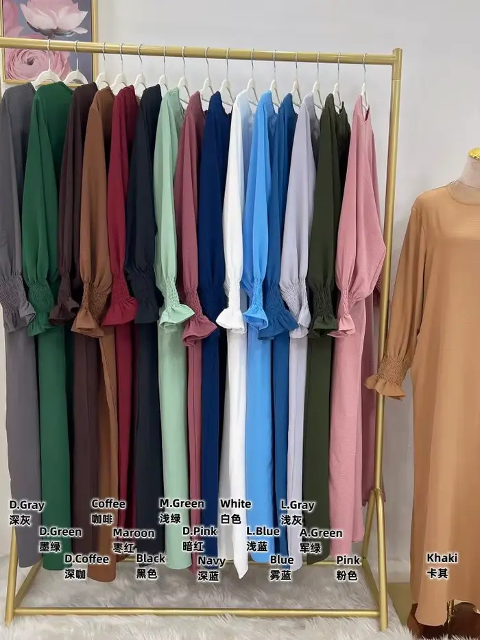 Ramadánová abája dubajský kaftan Dlhé šaty moslimské turecké abáje na modlitbu islamské oblečenie pre ženy