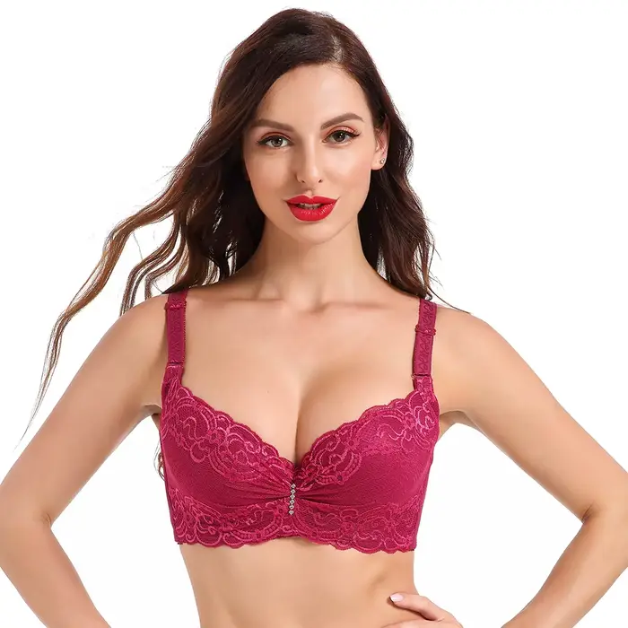 Dámske podprsenky Plus veľkosť Super Push Up Bralet intímne čipky spodná bielizeň Sexy spodná bielizeň Kostice E