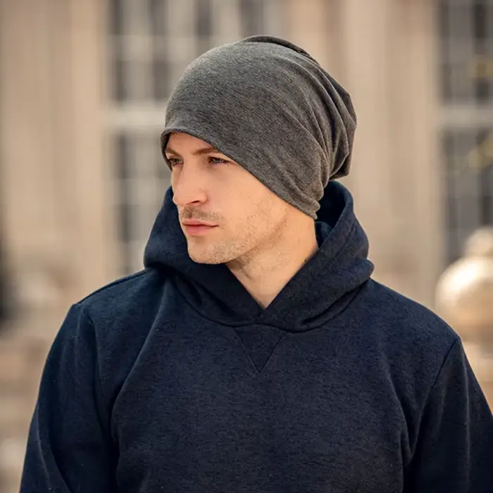 Nový jednofarebný voľný slouchy klobúk pre mužov jeseň jar Hip Hop mäkký teplý ušný SKU
