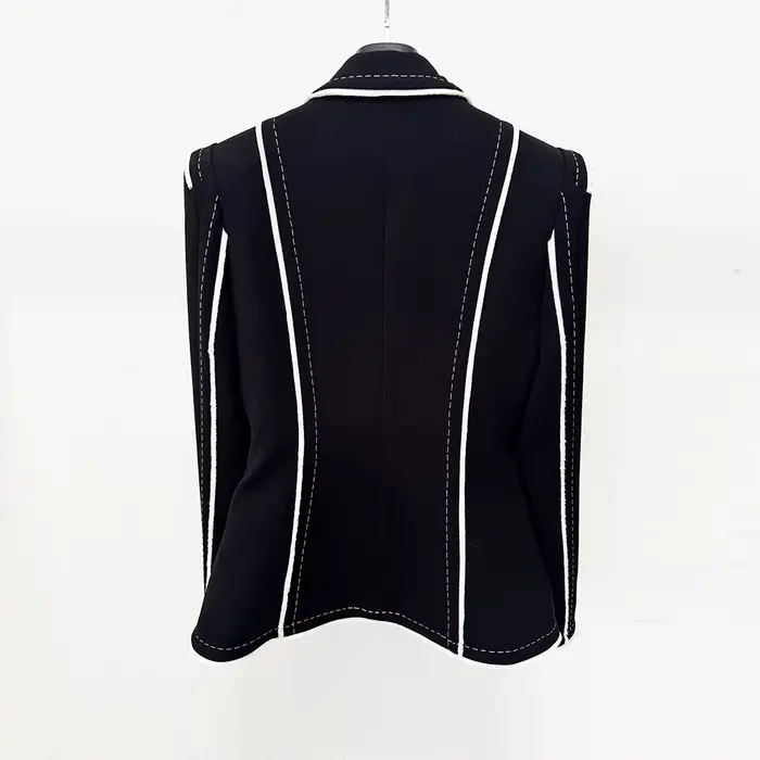 HIGH STREET Nouvelle Collection 2026 Blazer Femme Designer à Franges et Pompons Coupe Ajustée