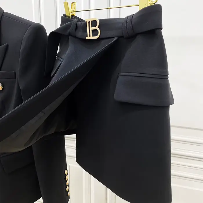 Jupe courte trapèze Simple décontractée pour femmes, nouvelle mode, Slim, boucle en métal, couleur u