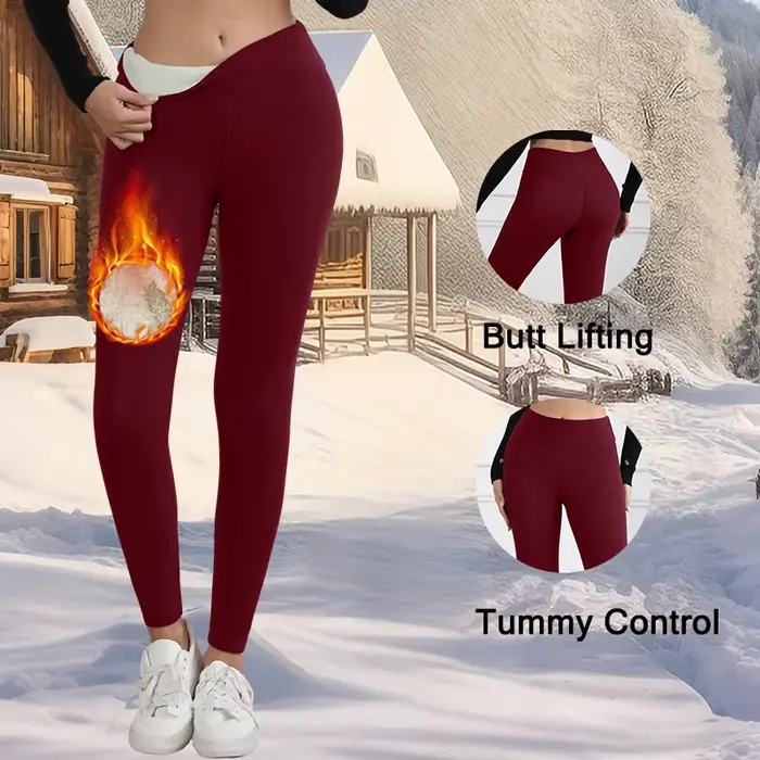 Dámske teplé fleece legíny