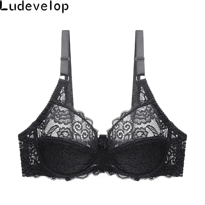 Plus Veľkosť Dámska podprsenka, Kostice Push Up podprsenka, spodná bielizeň Sexy Dámske, Vyšívané spodná bielizeň, BH Top B C podprsenka