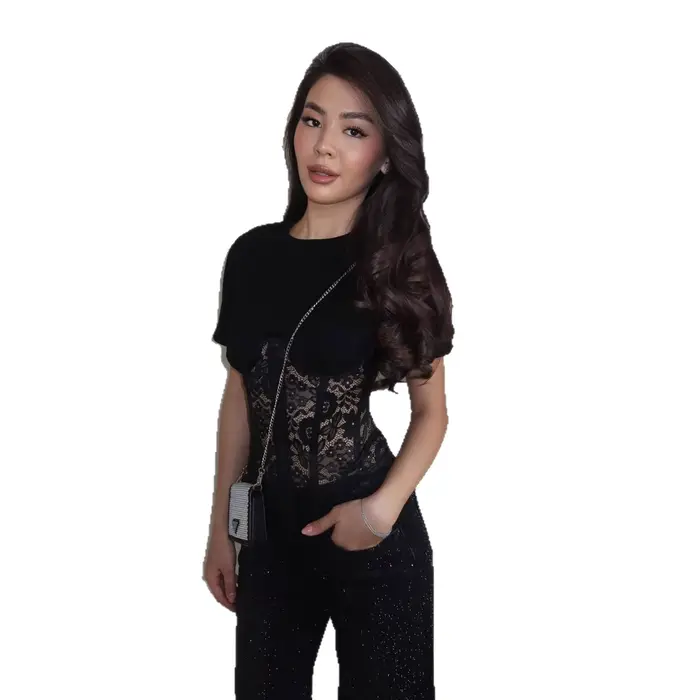 Dámske biele korzetové tričko čipka, krátke rukávy, okrúhly výstrih, patchwork, priehľadný mesh top, štýlové, Y2K streetwear, fit fit
