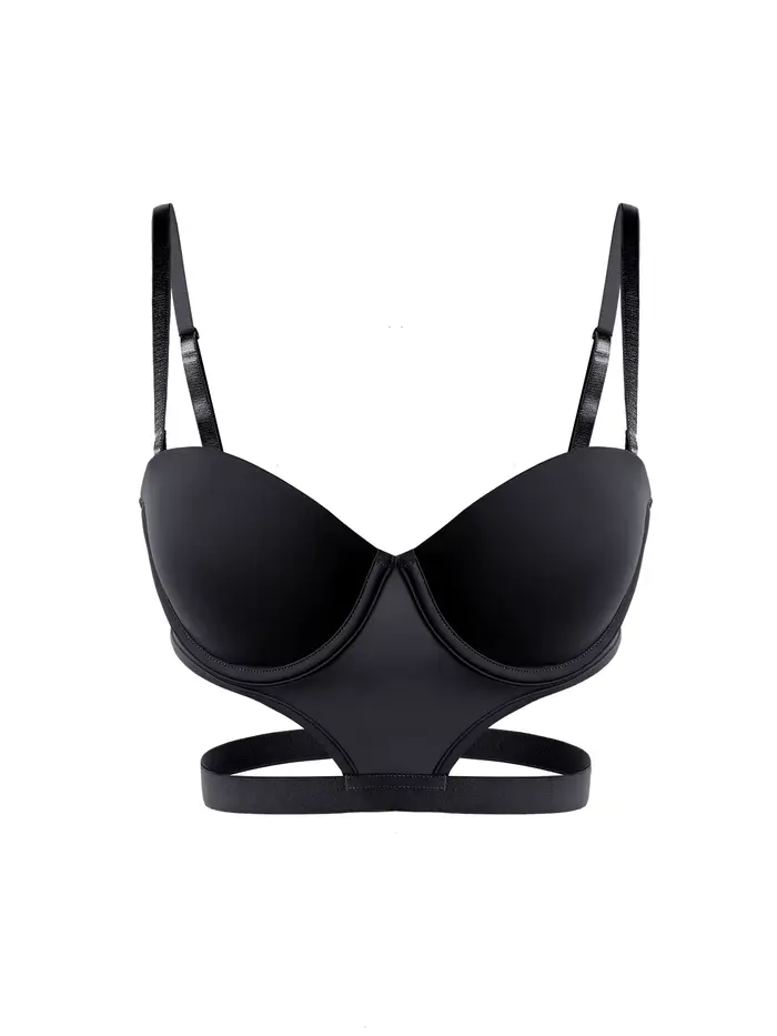 Elegantné sexy push-up podprsenka s odhaleným chrbtom