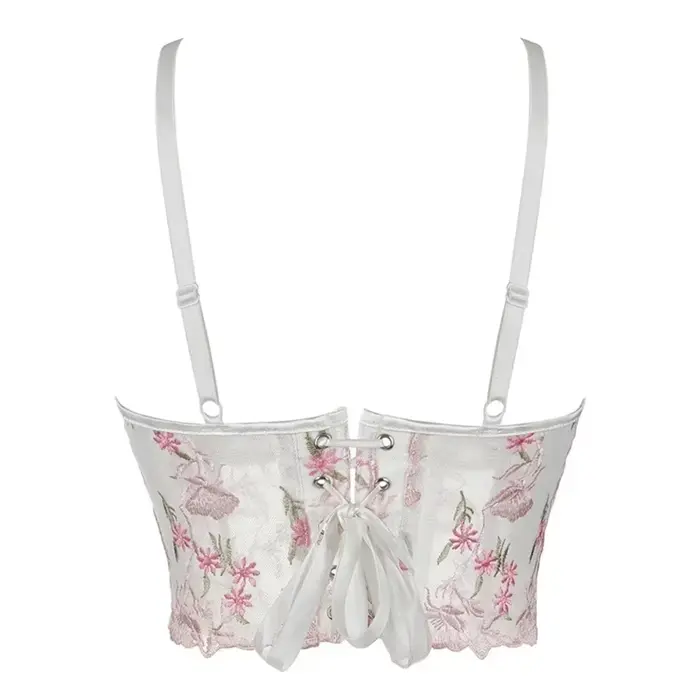 Vyšívané vzorované korzet pre ženy elegantné bustier bielizeň veľké veľkosti letné špeciálne príležitosti