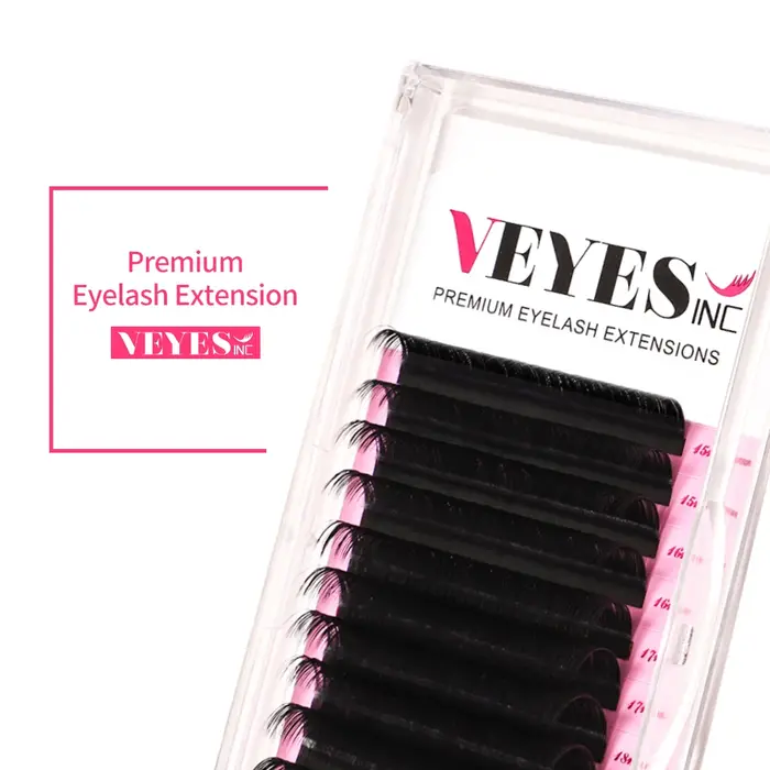 Veyes Inc Extensions de cils individuels Faux vison cils mats 8-20mm Veyelash Professionnels cils na