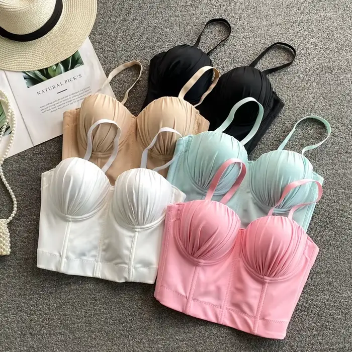 Novinka pre ženy Bustier podprsenka 2025 módne leto pevná nastaviteľná ramienka Push up Bralet Sexy oblečenie nočný klub tielko topy