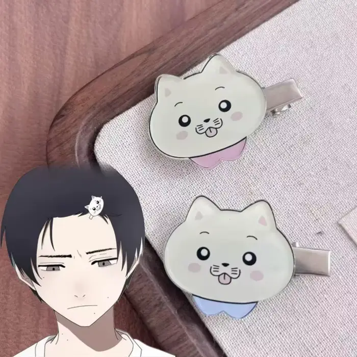 Unisex kawaii mačacia spona do vlasov