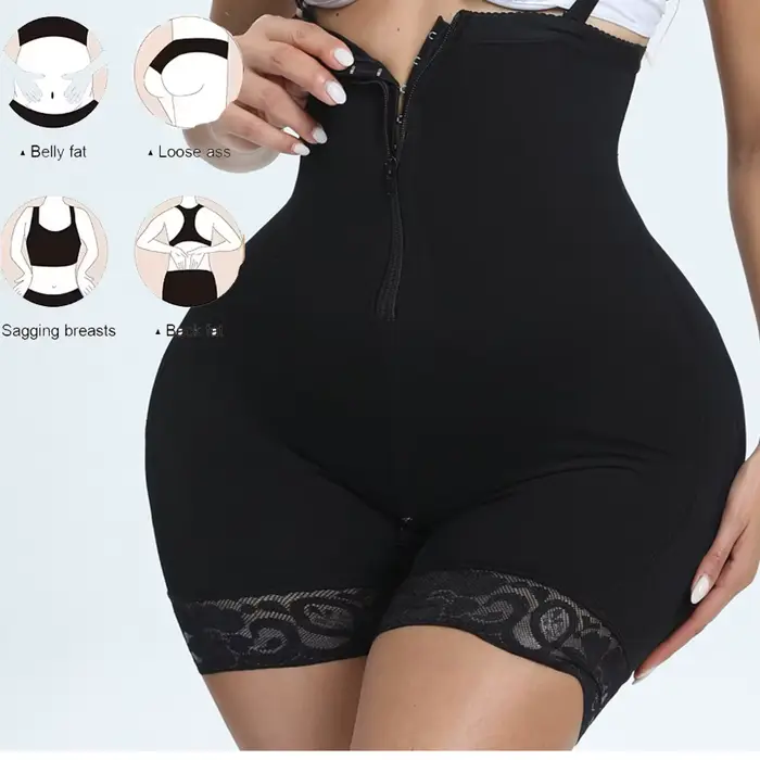 Kolumbijská dámske opasok shapers xxxxxxl žena telo shaper nohavičky so zipsom pása vysoké shapewear nohavičky