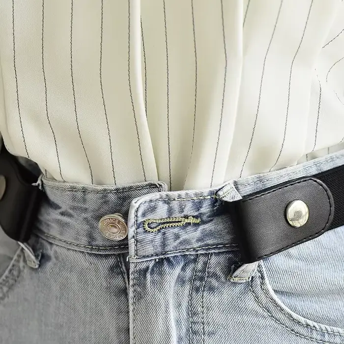 Ceinture sans boucle pour pantalons en Jean, robes, ceinture de taille élastique extensible sans bou