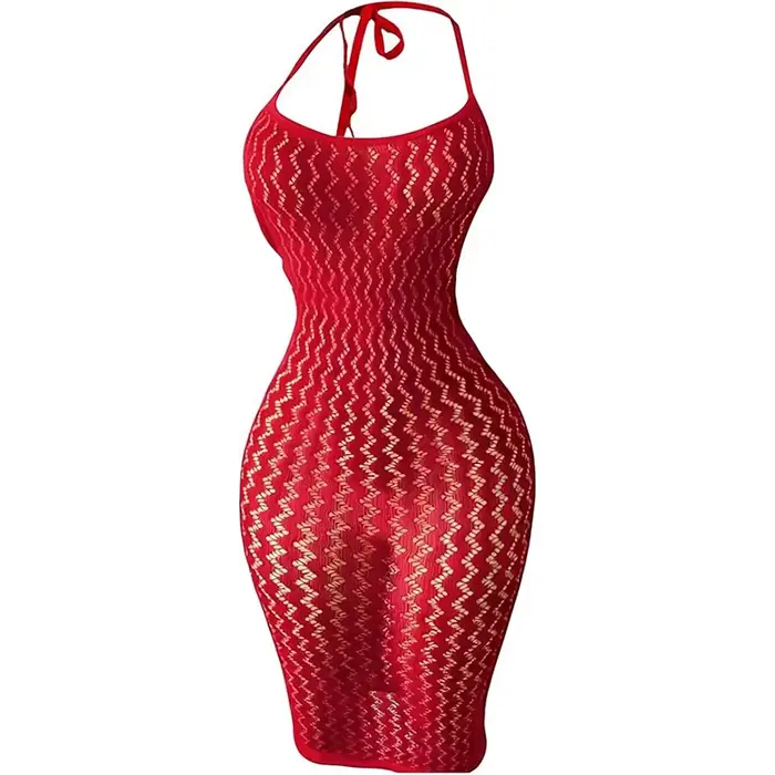 Sexy plážové šaty v sieť pre ženy, pružné, priehľadné, bez rukávov, bez plaviek, mini plážové oblečenie