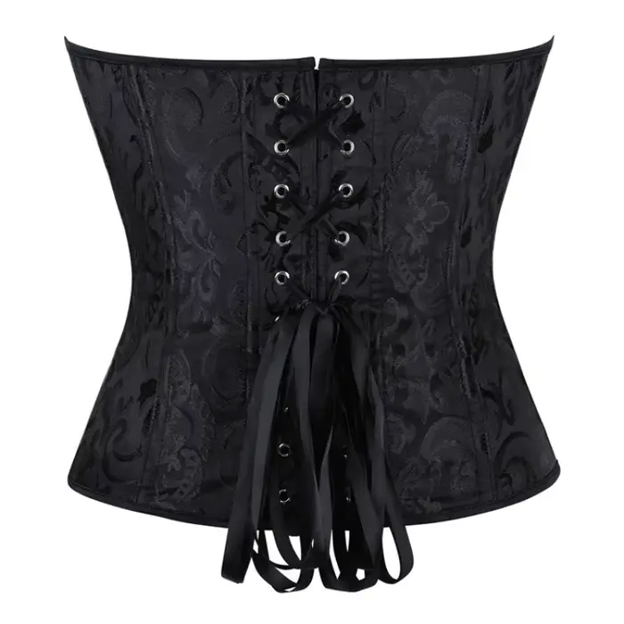 Ročník Jacquard korzet gotický štýl Bustier Overbust nastaviteľné pre ženy špeciálne príležitosti zoštíhlenie plášť sochárstvo veľkosť integrované fazule
