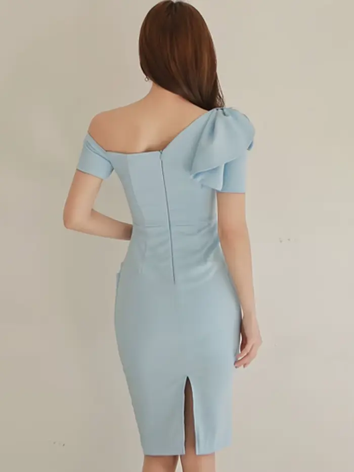 Elegantné nebesky modré večerné šaty pre ženy