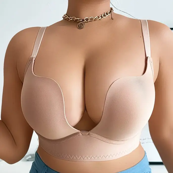 Soutien-gorge en coton polyester solide trois quarts tasse tricoté pour femmes avec système de maintien idéal pour toutes les occasions