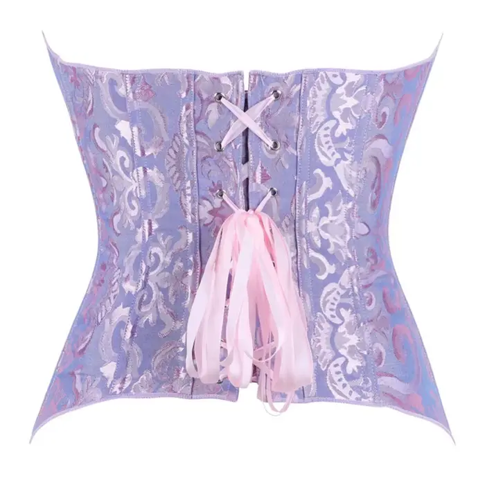 Vintage viktoriánsky korzet a bustier pre ženy, v žakáru, s plastovými veľrybami, korzet