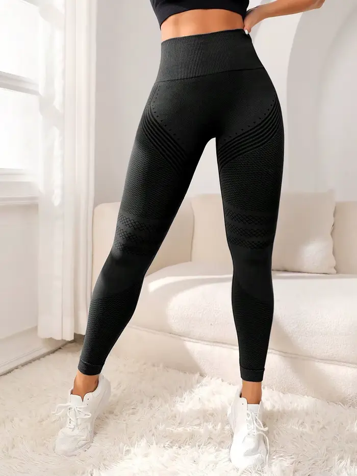 Pantalons de sport avec lignes sexy, pantalons serrés de sport pour femmes, taille haute, élastiques
