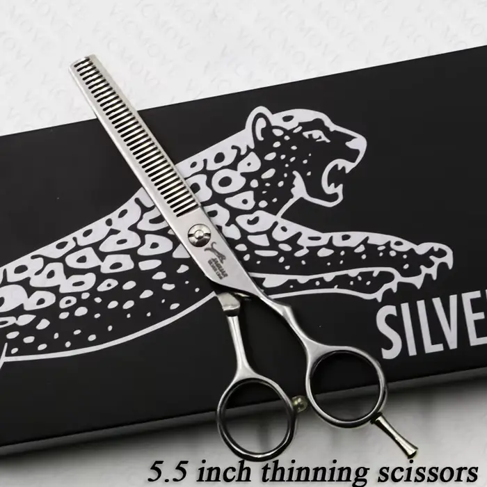 Ensemble de ciseaux de coiffure professionnels de 5.5 pouces, coupe + ciseaux de barbier amincissant
