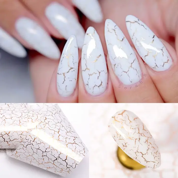 nail art stickers ongle nails art accesoires manucure Autocollants pour ongles motif marbre, feuille