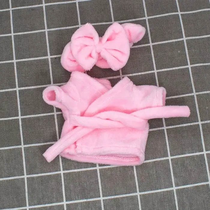 Maslo zamatové pyžamo, oblečenie na spanie, roztomilé doplnky, čierna, ružová, šedá, biela, 15cm, 20cm, 1, 12BJD