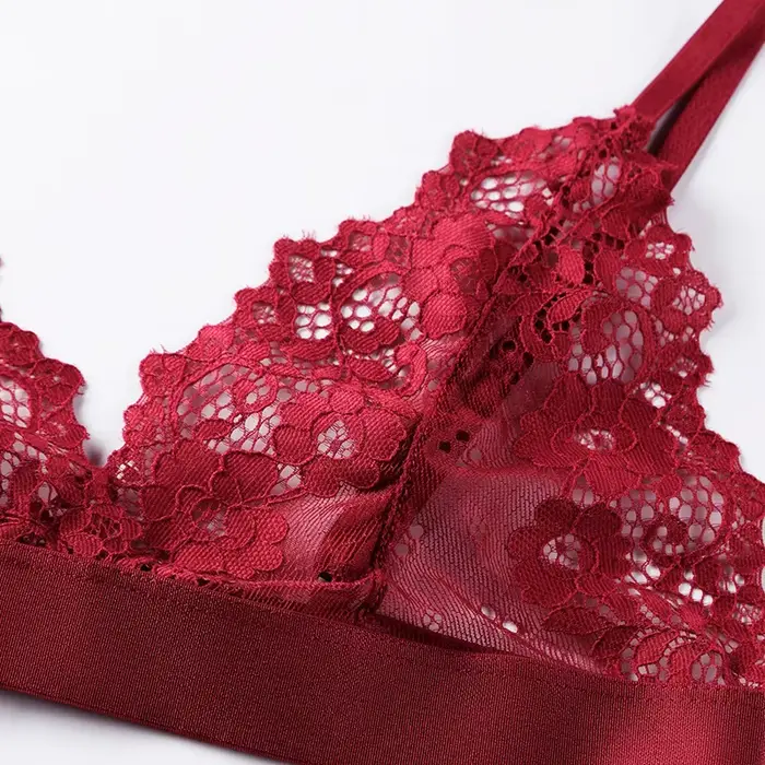 Sexy čipková podprsenka francúzskeho štýlu pre ženy, trojuholníková čiapka, podprsenka 7.0, jemná spodná bielizeň, kvetinová sieťovina, aktívna spodná bielizeň, intímna pre ženy