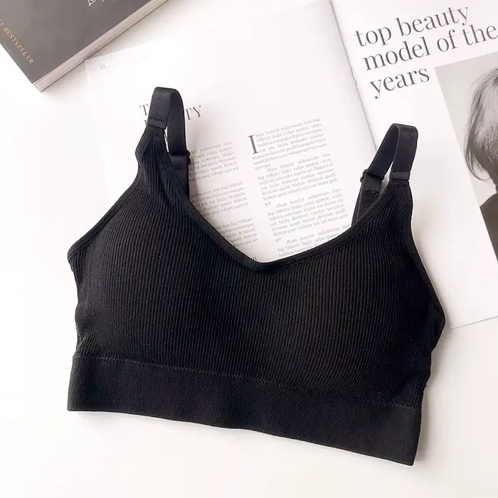 Soutien-gorge tubulaire pour femmes, haut court, dos sans couture, sous-vêtements de sport de plein 
