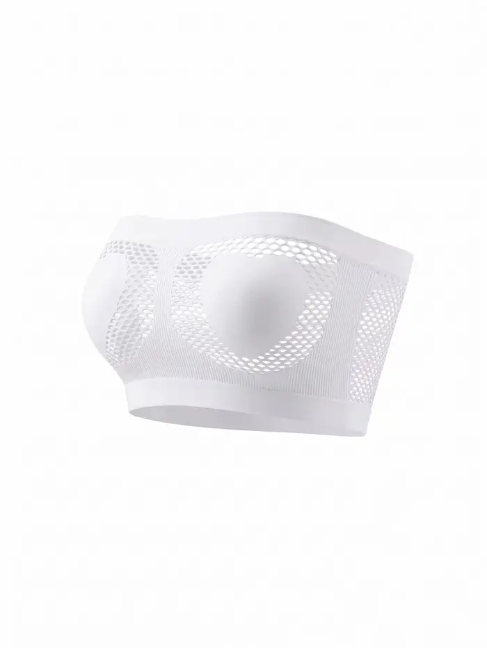Soutien-gorge bandeau sans bretelles pour femme, avec découpe en cœur, sans couture, sans armatures,