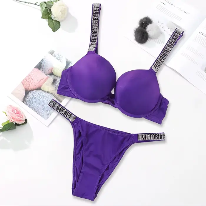Set Victoria's Secret push-up podprsenka a nohavičky pre ženy každodenné elegantné sexy intímne spodná bielizeň špeciálne príležitosti
