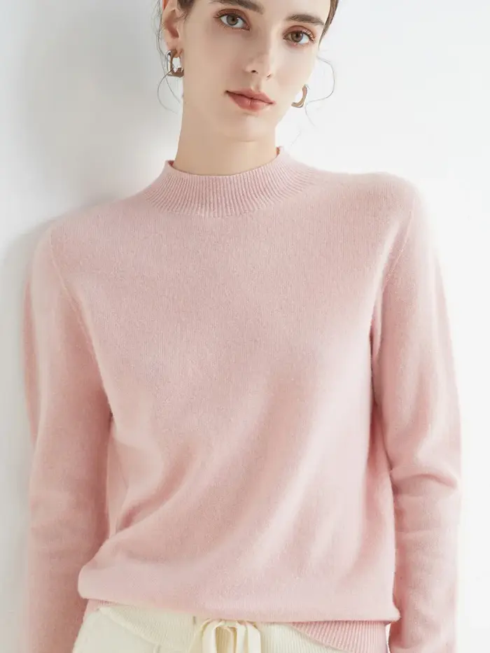 AOSSVIAO 2026 Automne Hiver Pull Col Montant Uni pour Femme, Tricot Décontracté, Vêtements Féminins,