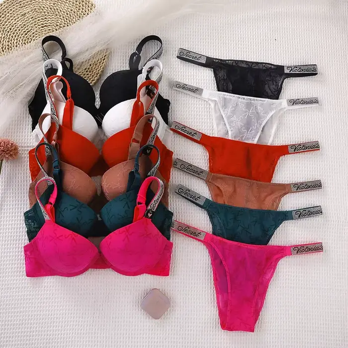 Spodná bielizeň Victoria's Secret spodnej bielizne s malými srdiečkami pre ženy sexy spodná bielizeň elegantné pohodlné a mäkké