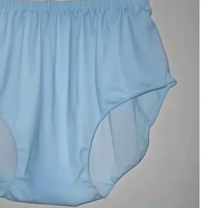 Sexy neba modrá lesklé saténové nohavičky, plus veľkosť spodná bielizeň, ženské spodné prádlo