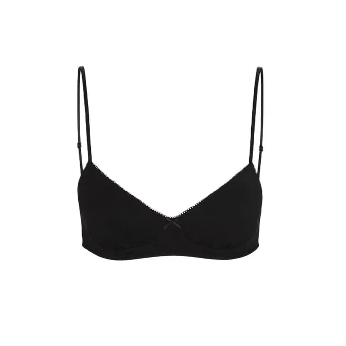 COUCOU soutien-gorge à bretelles couleur unie soutien-gorge push-up dentelle nœud papillon sans fil 
