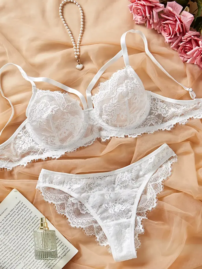 Lingerie Femme Soutien-Gorge Armatures Culotte Brésilienne Dentelle Fantaisie Style Victoria Occasions Spéciales Séduction Femmes