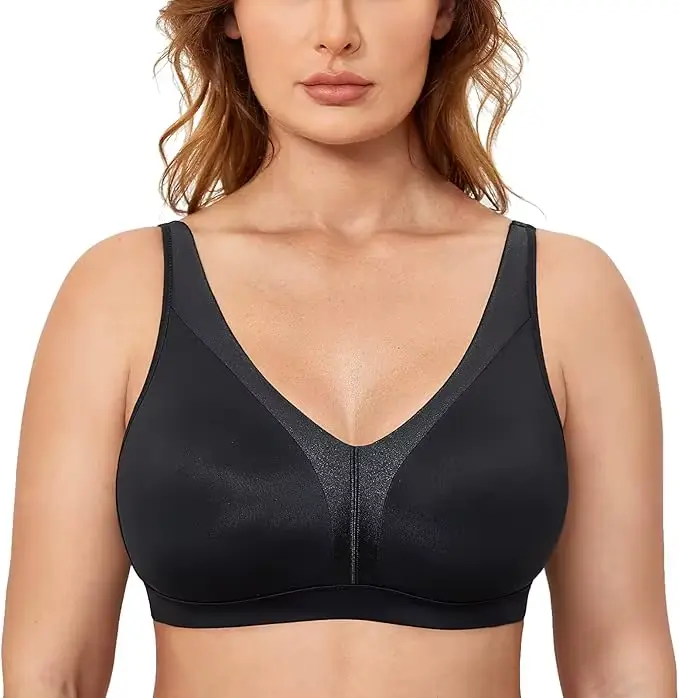 Soutiens-gorge sans fil Delimira pour femmes, sous-vêtements grande taille, couvrance complète, liss